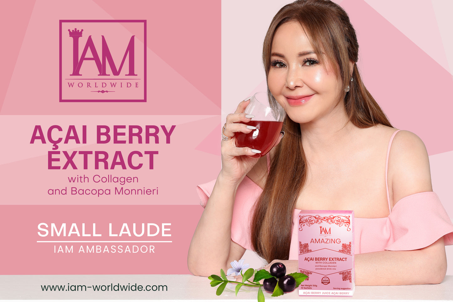 Amazing Acai Berry Extract with Collagen & Bacopa Monnieri – Anti-Aging & Brain Boosting Drink (10 Sachets)