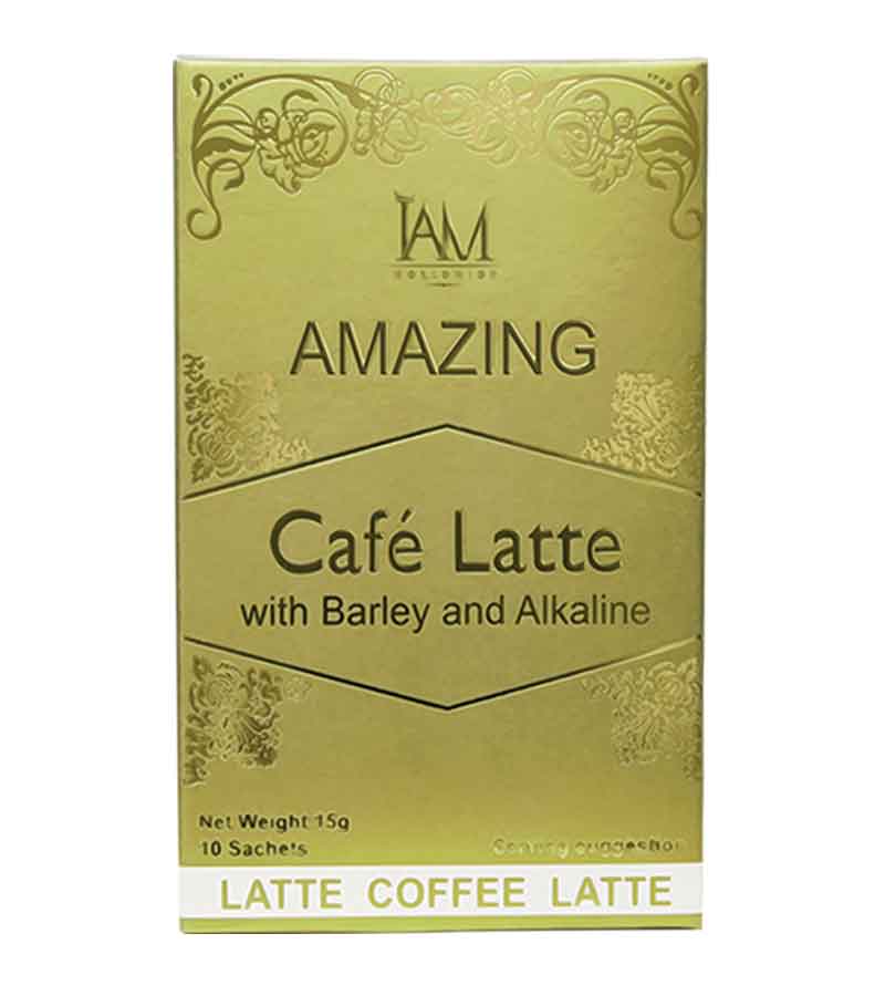 Amazing Café Latte with Barley and Alkaline – Healthy Latte Coffee Drink (10 Sachets)
