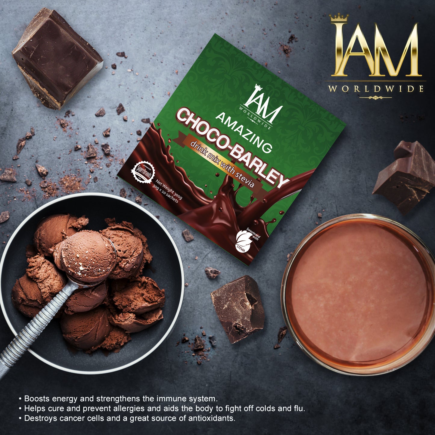 Amazing Choco Barley for Kids – Nutritious Chocolate Drink with Organic Barley (10 Sachets)