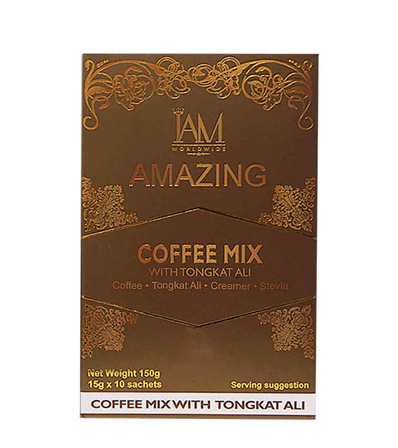 Amazing Coffee Mix with Tongkat Ali – 10 Sachets (Premium Herbal Energy Coffee)