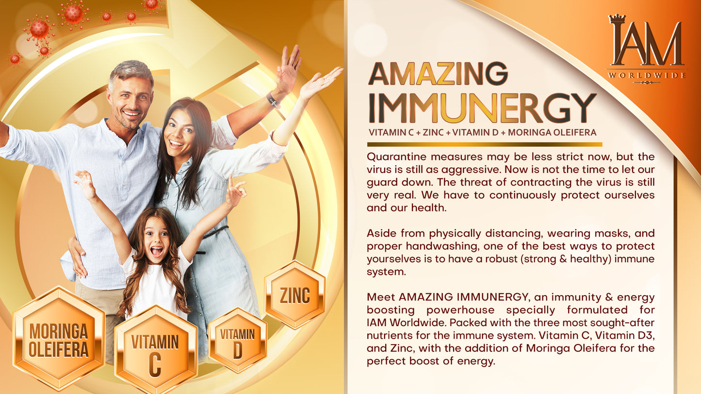 Amazing Immunergy with Vitamin C, Zinc, Vitamin D & Moringa Oleifera (50 Capsules)