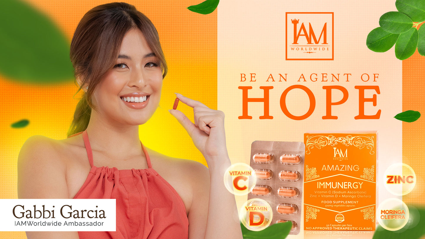 Amazing Immunergy with Vitamin C, Zinc, Vitamin D & Moringa Oleifera (50 Capsules)