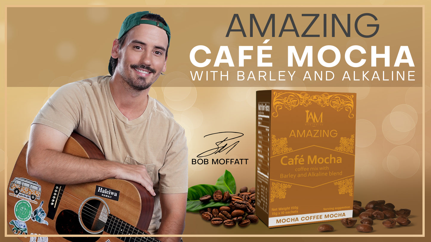 Amazing Café Mocha with Barley and Alkaline – Healthy Mocha Coffee Drink (10 Sachets)