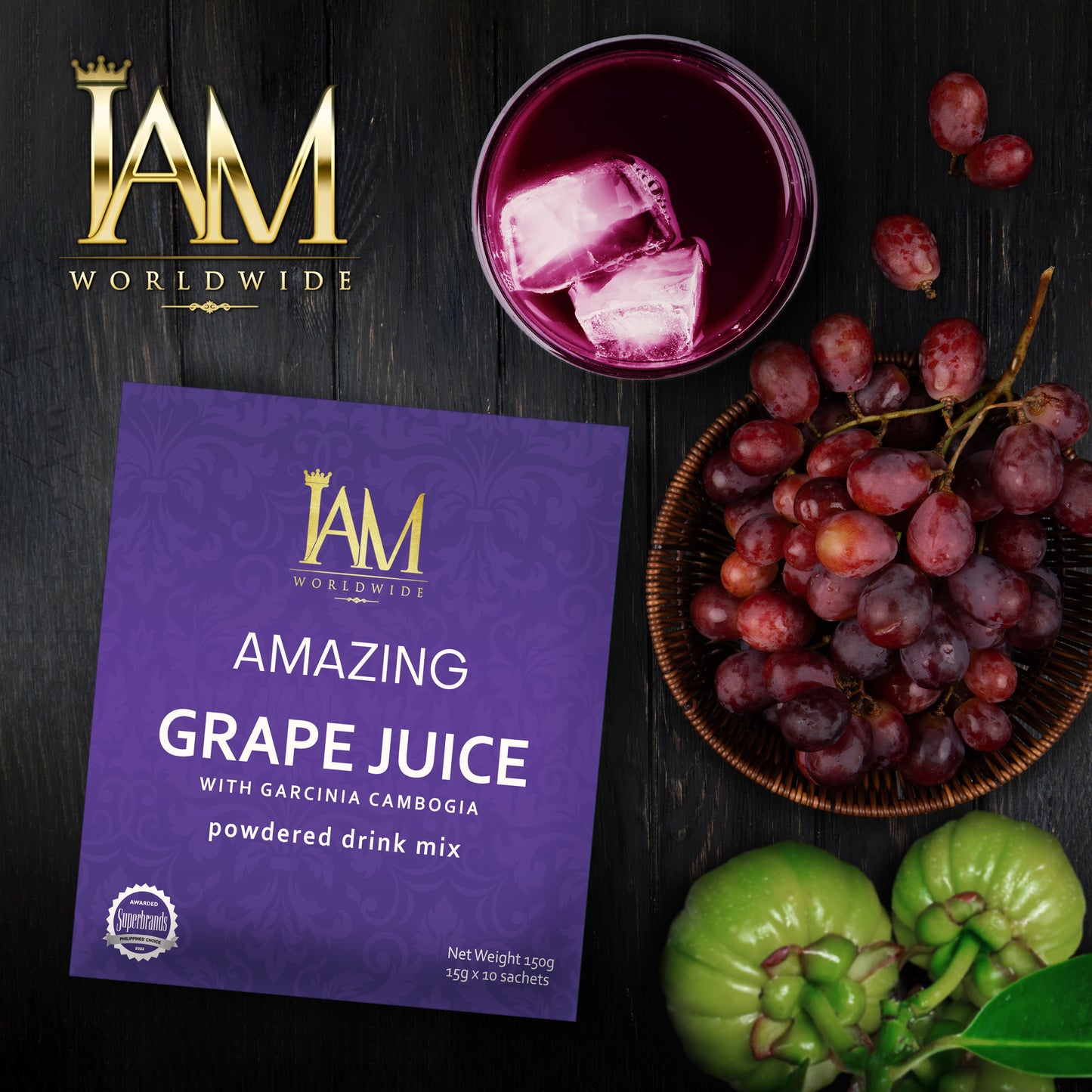 Amazing Grape Juice with Garcinia Cambogia – Weight Management & Antioxidant Drink (10 Sachets)
